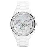 Emporio Armani AR1456 Ladies White Crystal Watch