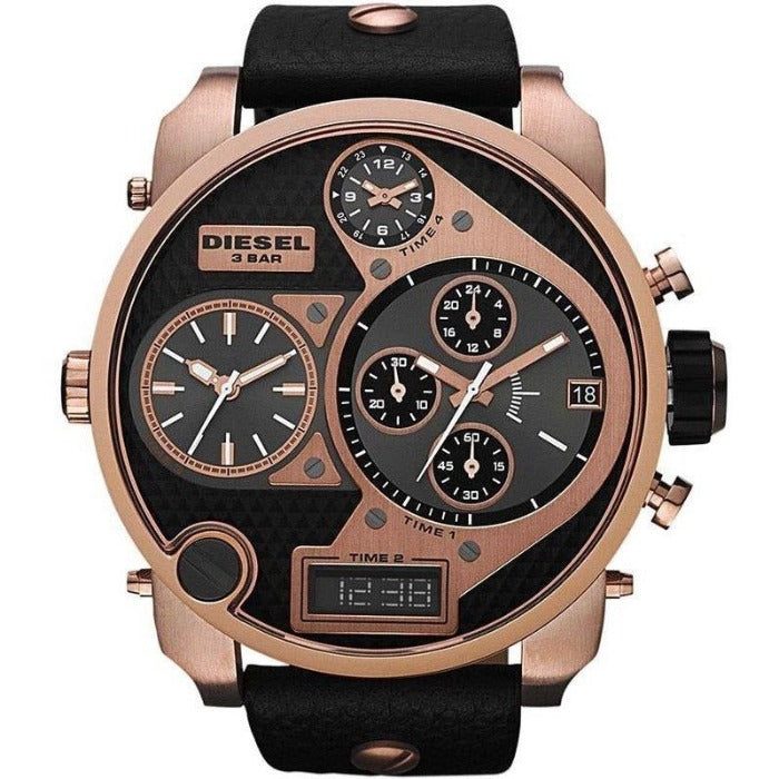 Leather Diesel Uhr Rose Gold Diesel DZ7261 MAN's Rose Gold Mr