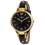 Georgia Black Dial Gold-Tone Steel Ladies WatchItem No. ES3148
