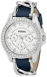 Fossil Women's ES3464 Riley Analog Display Analog Quartz Blue Watch