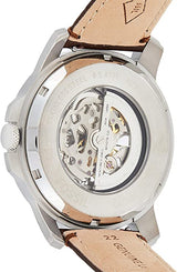 Fossil Men's Automatic Watch, Analog Display and Leather Strap ME3052, Brown Band