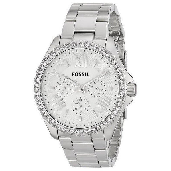 Fossil Ladies Cecile Silver Steel Chronograph Watch AM4481