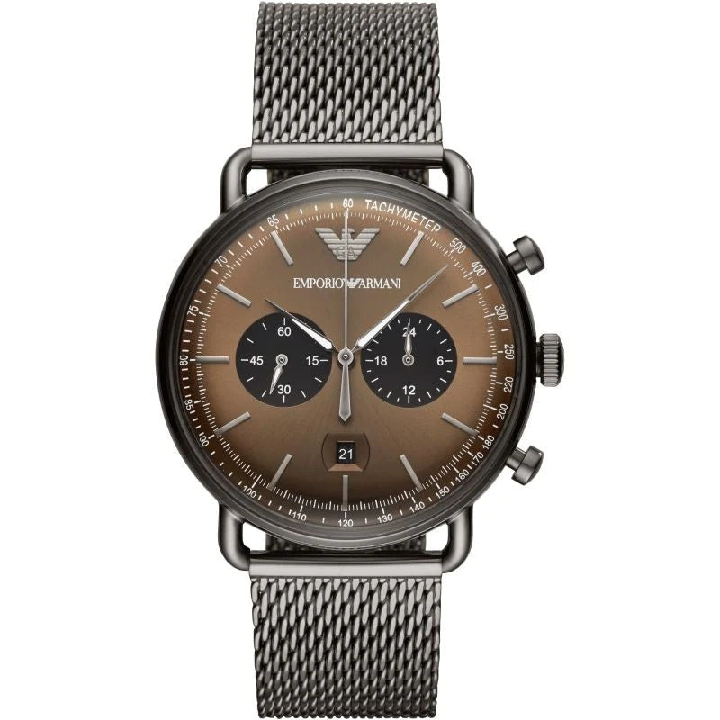 Emporio Armani AR11141 MAN's Gunmetal Chronograph Watch
