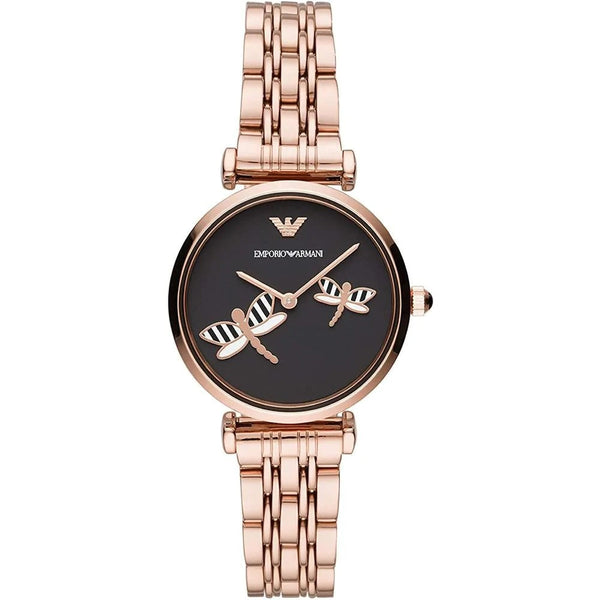 Emporio Armani AR11206 Ladies Gianni T-Bar Rose Gold Watch
