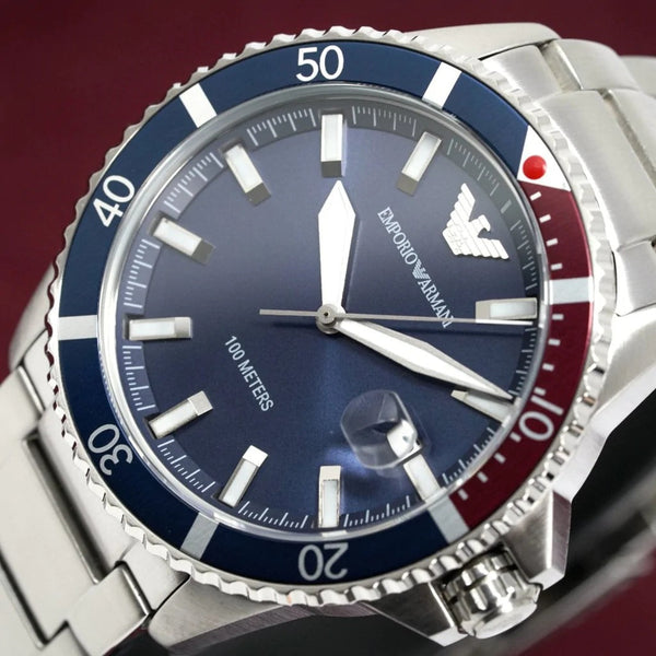 Emporio Armani AR11339 MAN's Diver Steel Blue Watch
