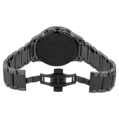 Emporio armani men's black ceramic bracelet watch best sale