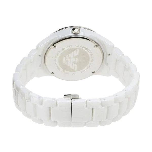 Emporio Armani AR1456 Ladies White Crystal Watch
