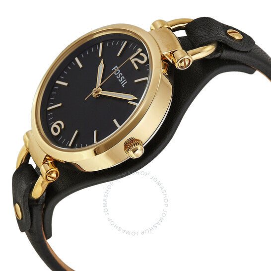 Georgia Black Dial Gold-Tone Steel Ladies WatchItem No. ES3148
