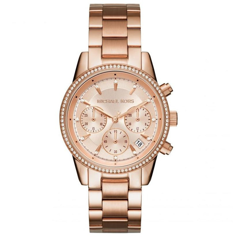 Michael Kors MK6357 Ladies RITZ Rose Gold Watch
