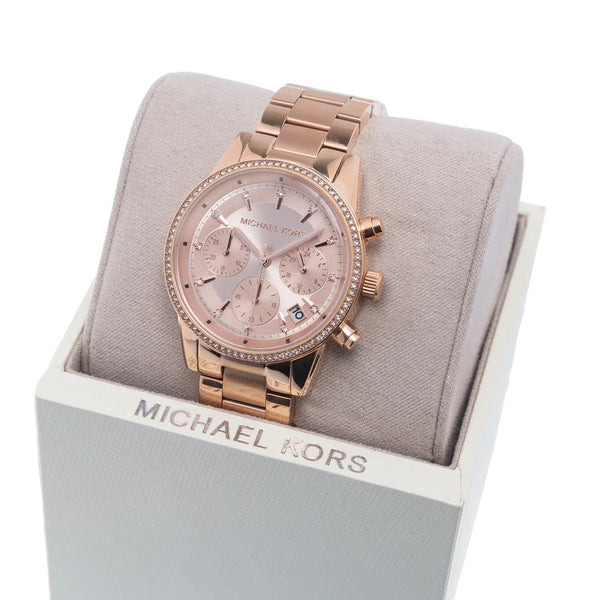 Michael Kors MK6357 Ladies RITZ Rose Gold Watch
